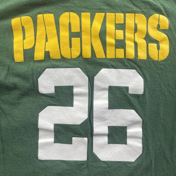Green Bay Packers Shirt Youth Large Green Yellow White Darnell Savage Jr NFL - Picture 3 of 8